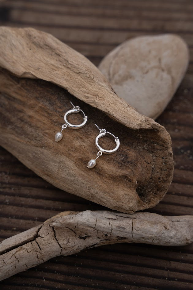 Pearl Huggie Earring