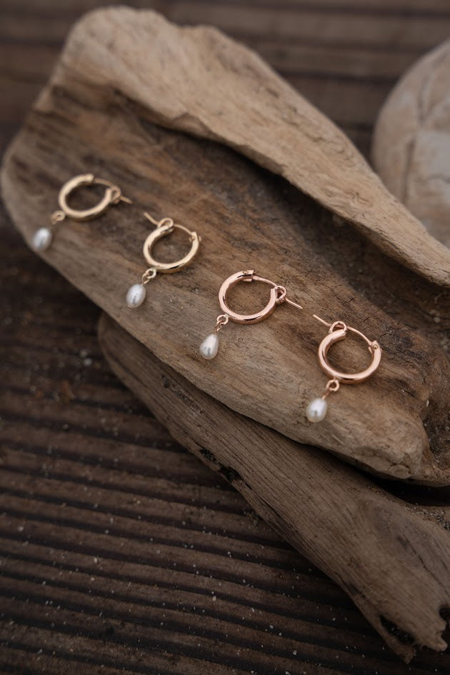 Pearl Huggie Earring