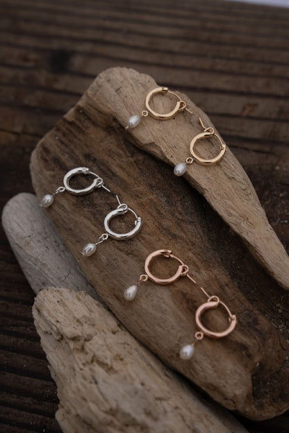 Pearl Huggie Earring