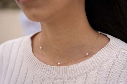 Quintet Pearl Necklace